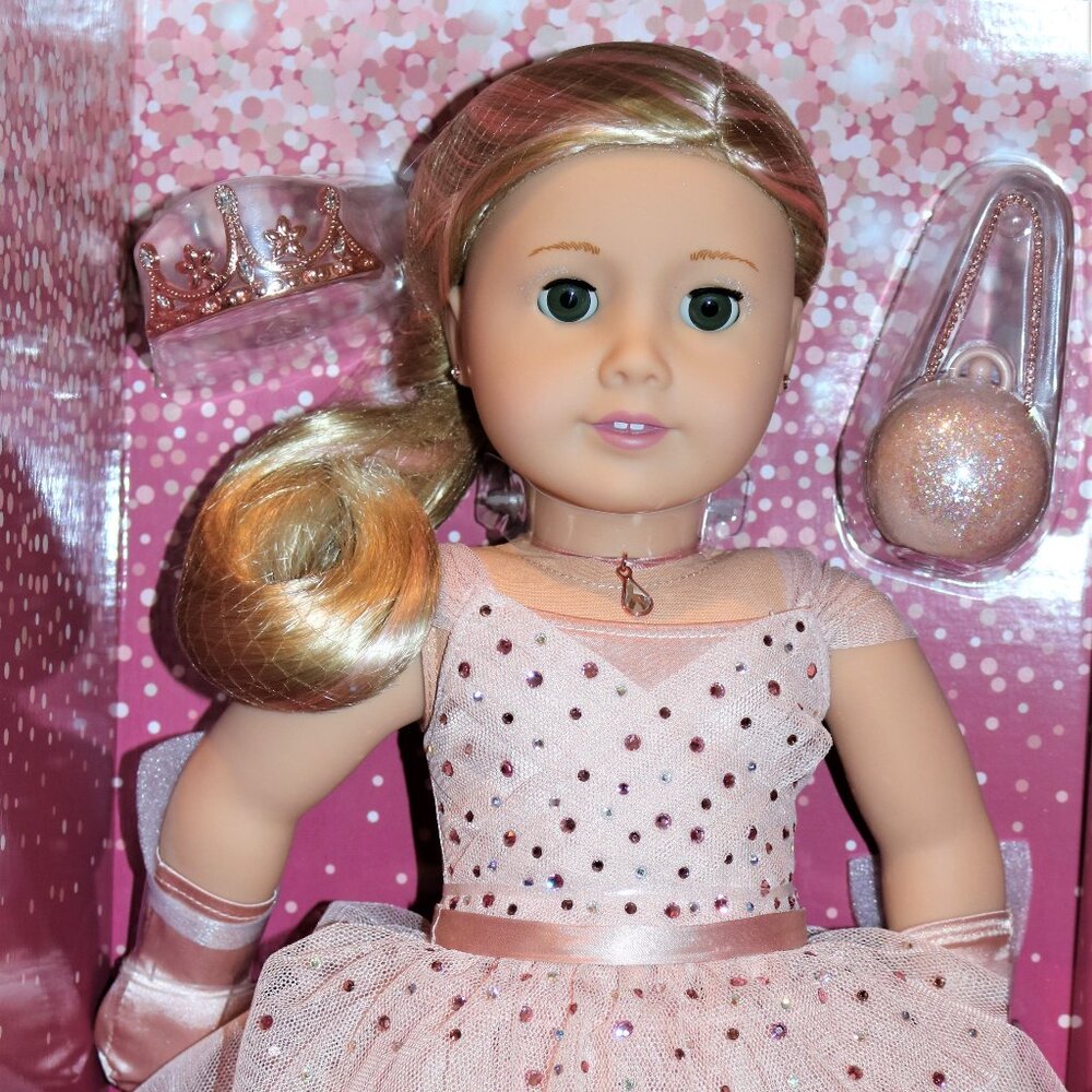 American Girl 18" Collector Winter Princess Blonde Doll 3 Swarovski Crystals NEW